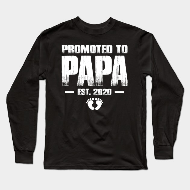 Promoted to Papa 2020 New Baby Birth Announcement Gifts Funny Father's Day Gift Ideas Long Sleeve T-Shirt by smtworld